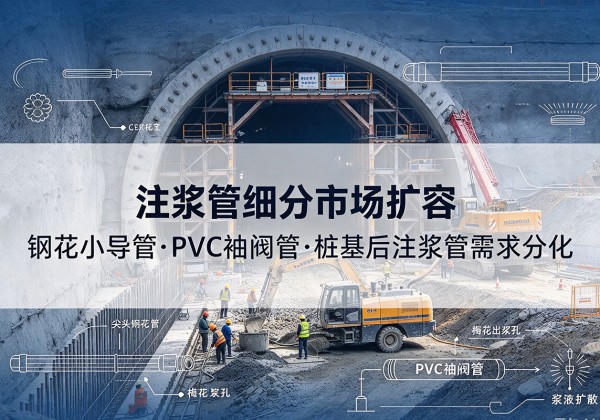 江陵注浆管细分市场扩容，隧道钢花小导管、PVC 袖阀管、桩基后注浆管需求分化